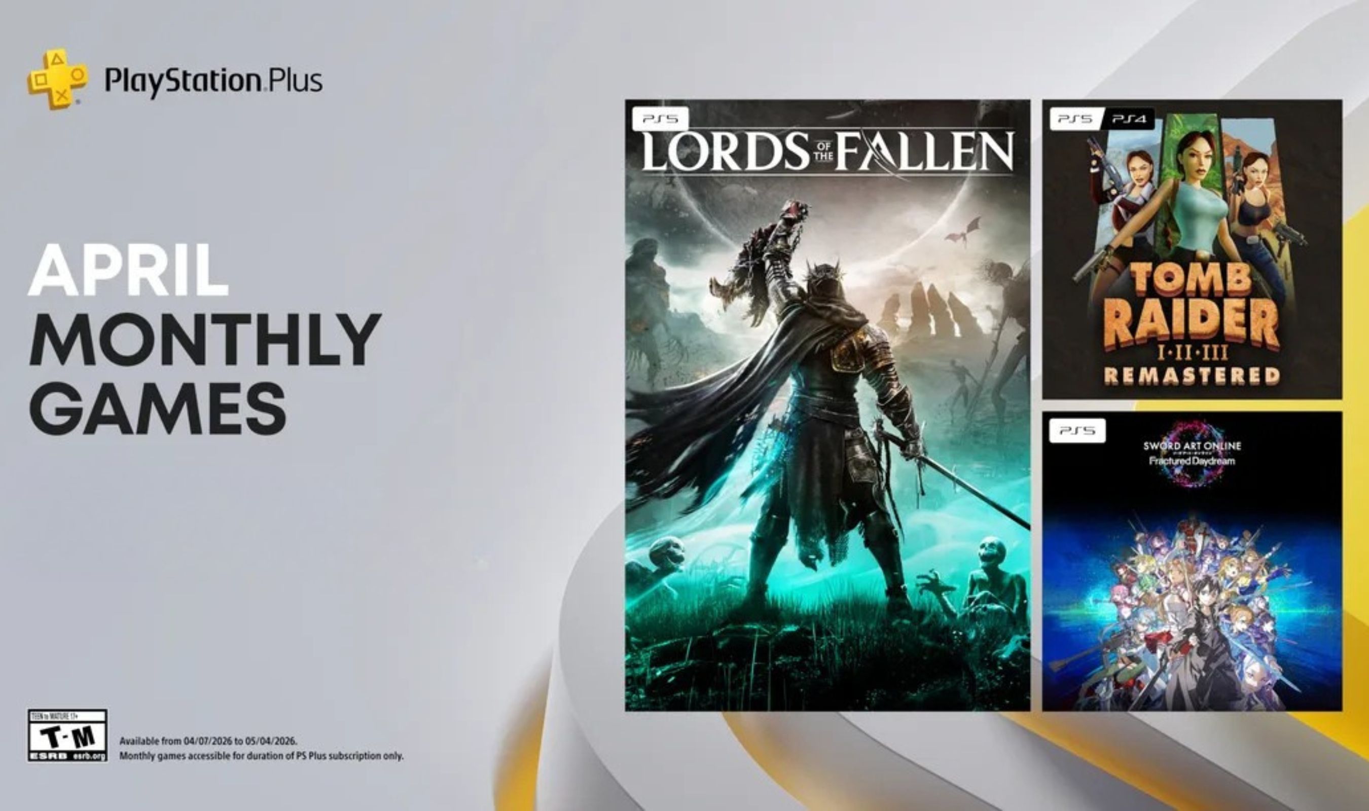 Sony confirms Lords of the Fallen leads PlayStation Plus games for April 2026