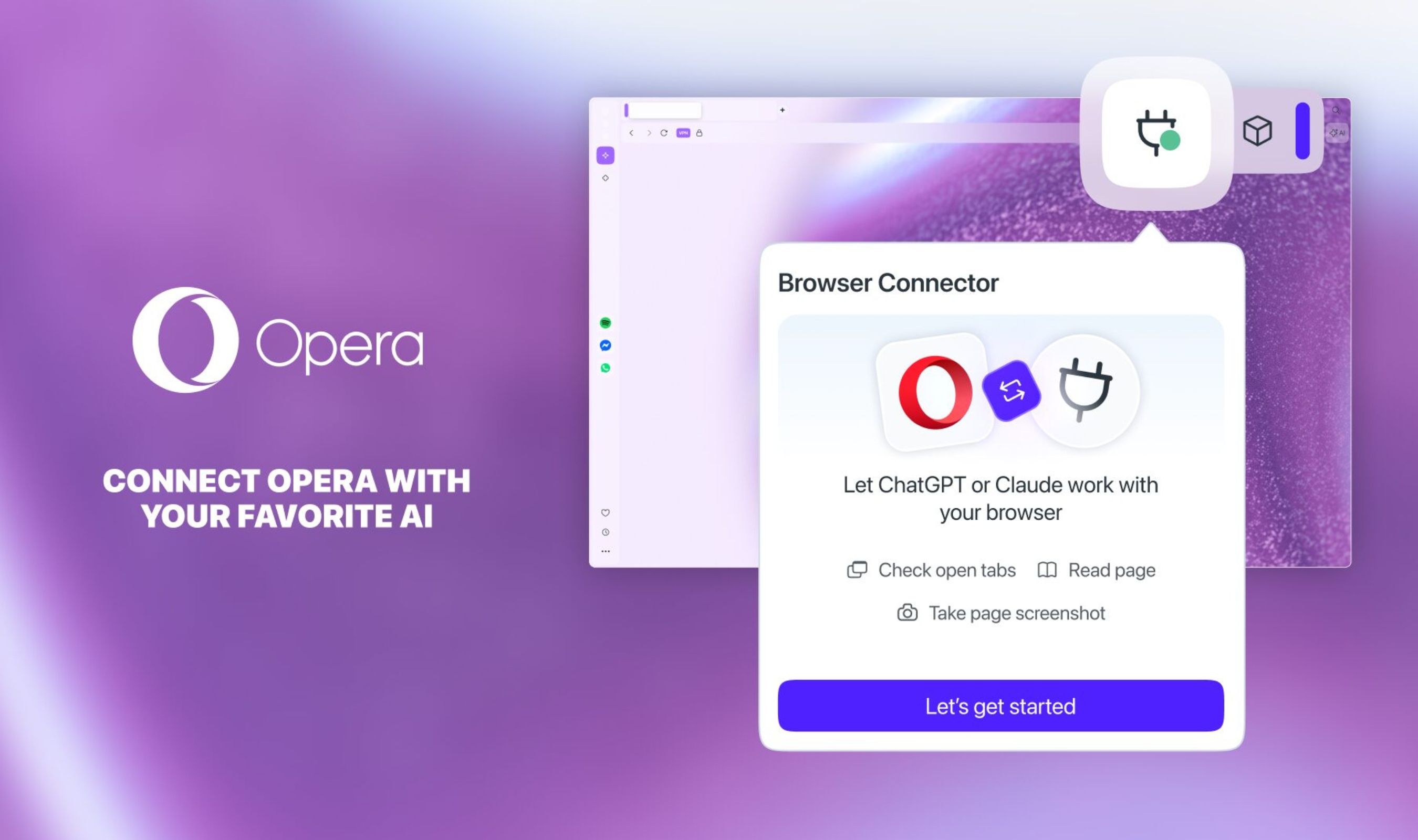 Opera Launches Browser Connector That Lets ChatGPT and Claude See Live Browsing